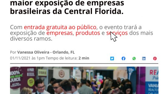 Brasileiros se juntam na maior Exposição de empresas brasileiras na Central Florida