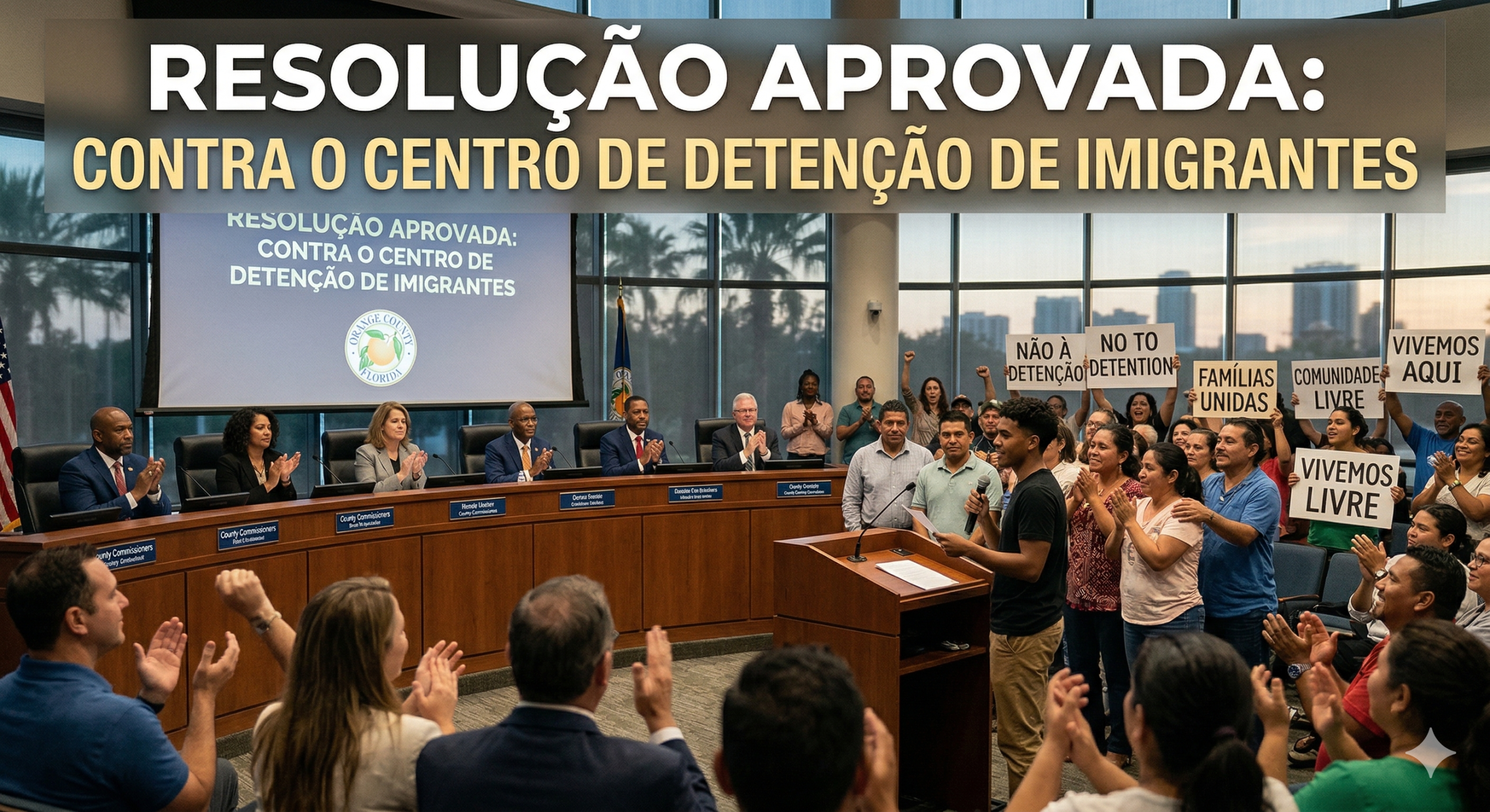 ICE em Orlando: Condado de Orange Aprova Resolução contra Centro de Detenção de Imigrantes