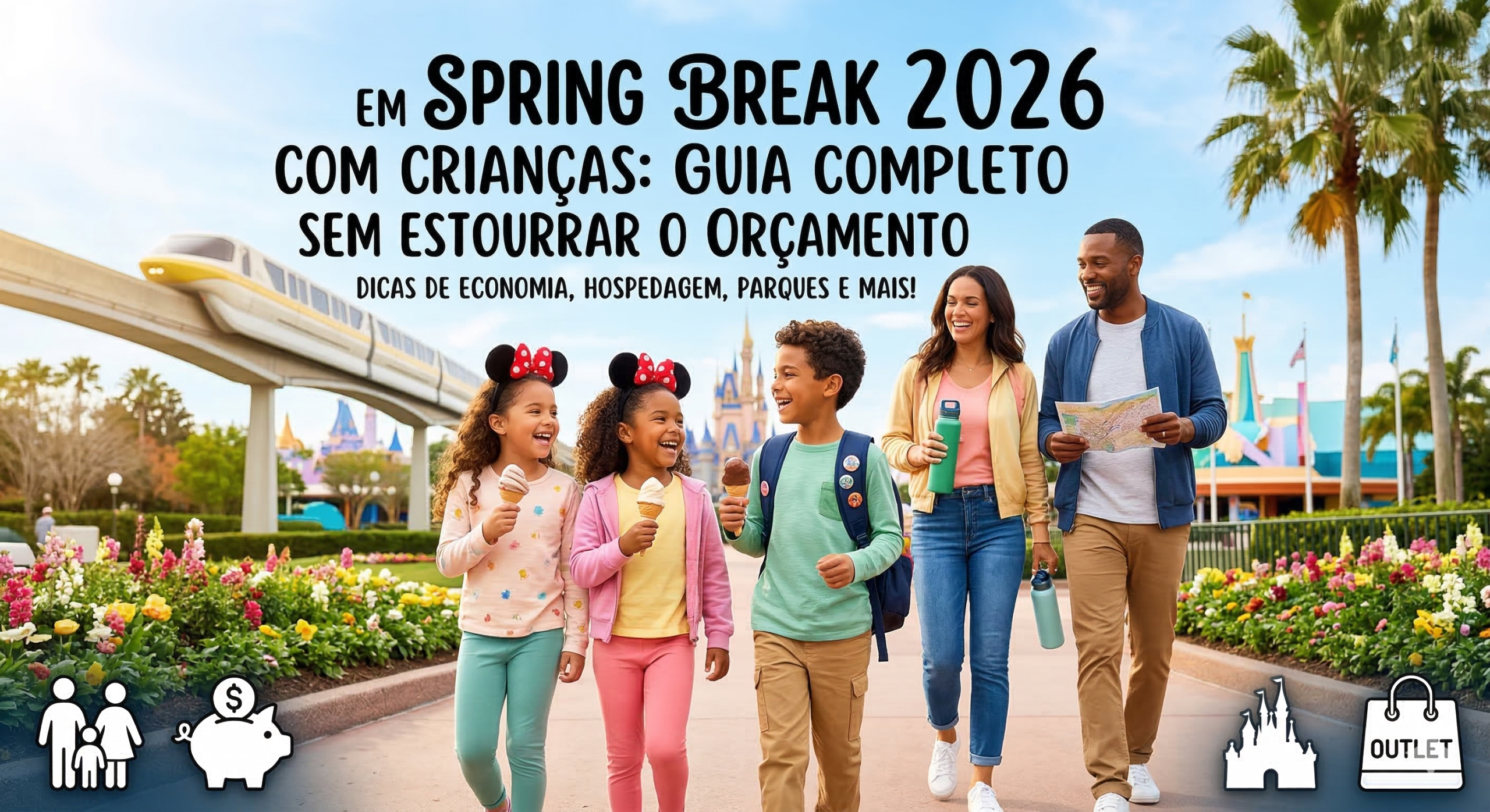 Spring Break 2026 em Orlando com Crianças: Guia Completo Sem Estourar o Orçamento