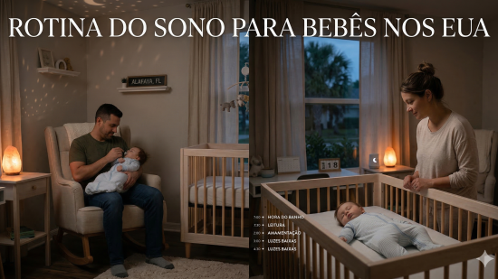 Rotina do Sono para Bebês nos EUA: O Guia que Toda Mãe Brasileira Precisa