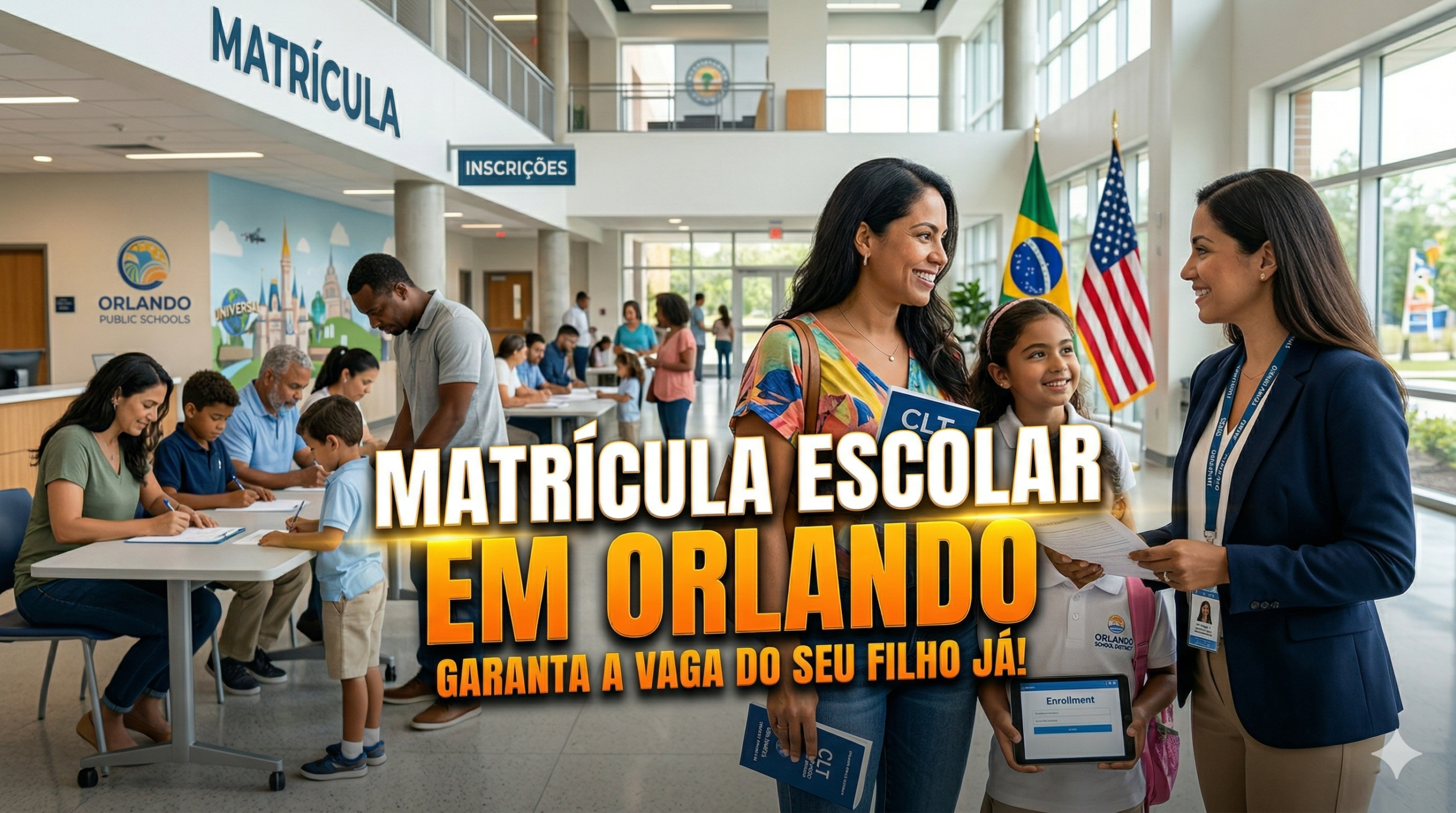 Como fazer a matrícula escolar em Orlando: guia completo para imigrantes