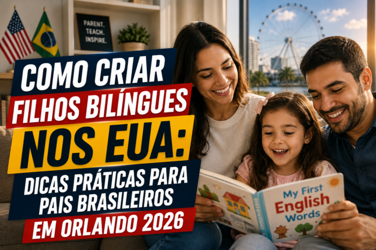 Como Criar Filhos Bilíngues nos EUA: Dicas Práticas para Pais Brasileiros em Orlando 2026