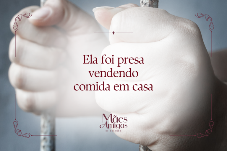 Ela foi presa vendendo comida em casa