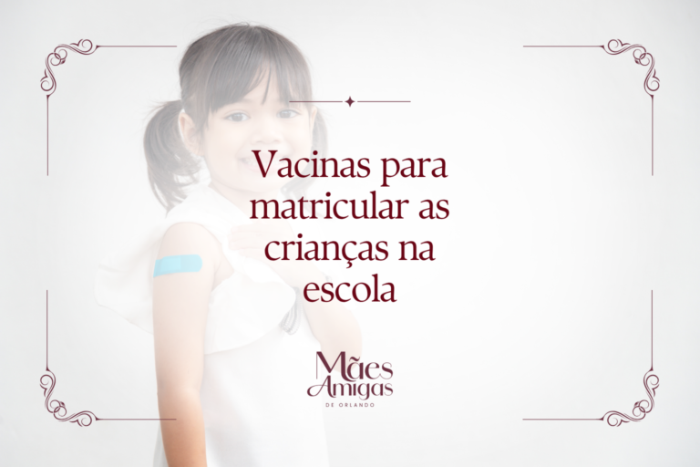 Vacinas para matricular as crianças na escola