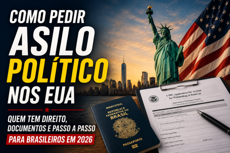Como Pedir Asilo Político nos EUA: Quem Tem Direito, Documentos e Passo a Passo para Brasileiros em 2026