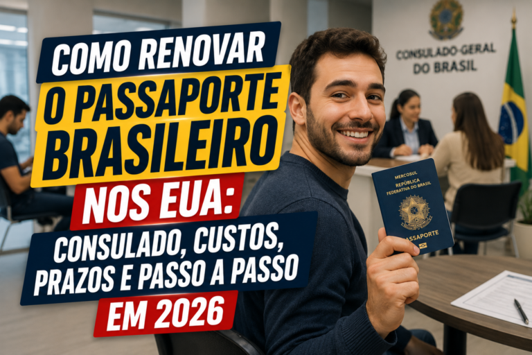 Como Renovar o Passaporte Brasileiro nos EUA: Consulado, Custos, Prazos e Passo a Passo em 2026