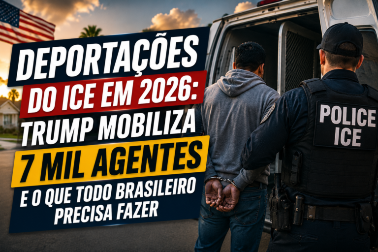 Deportações do ICE em 2026: Trump Mobiliza 7 Mil Agentes e O Que Todo Brasileiro Precisa Fazer