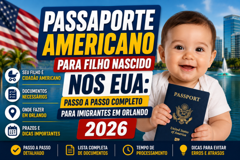 Passaporte Americano para Filho Nascido nos EUA: Passo a Passo Completo para Imigrantes em Orlando 2026