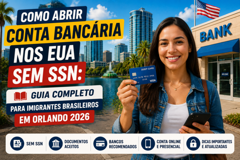 Como Abrir Conta Bancária nos EUA Sem SSN: Guia Completo para Imigrantes Brasileiros em Orlando 2026