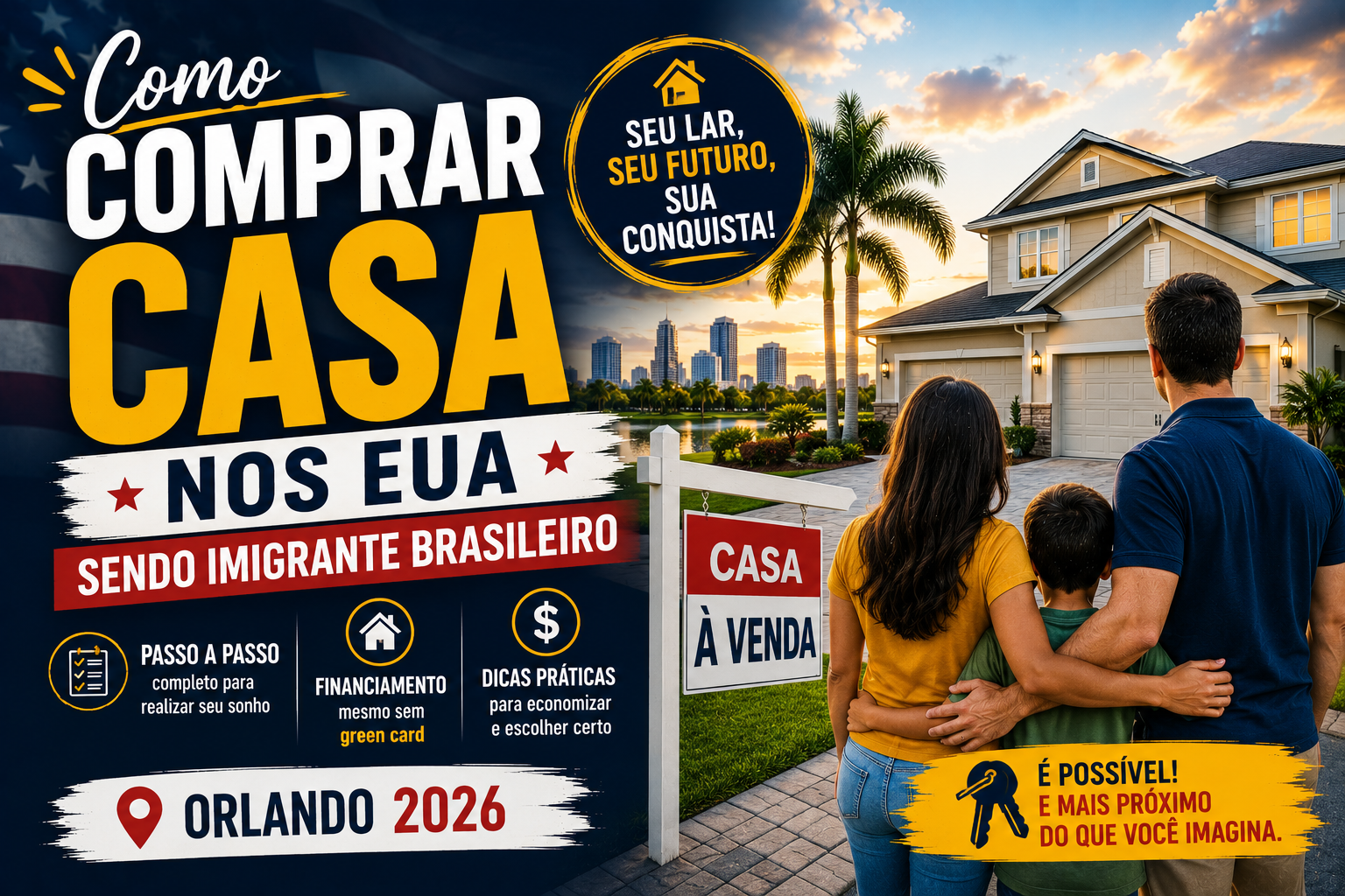 Como Comprar Casa nos EUA sendo Imigrante Brasileiro: Passo a Passo para Orlando 2026