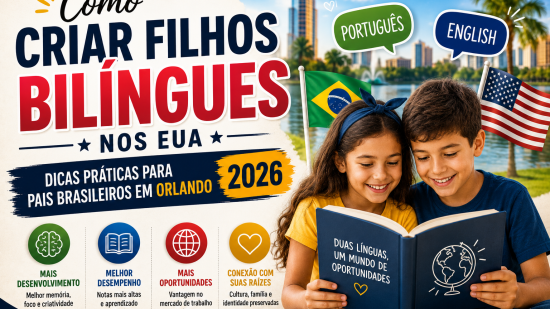 Como Criar Filhos Bilíngues nos EUA: Dicas Práticas para Pais Brasileiros em Orlando 2026